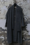 Mutedance 24 Autumn and Winter Collarless Buttoned Belt Long Coat MD-MD24FW19-GRAY MD24FW19 MD24FW20